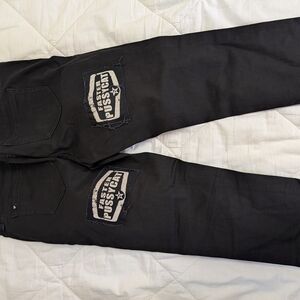 Blackheart Straight Leg Jeans with Graphic Patches